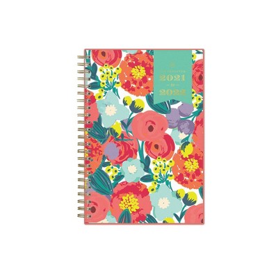 2021-22 Academic Planner 5"x8" Flexible Frosted Plastic Cover Wirebound Weekly/Monthly Floral Sketch - Day Designer