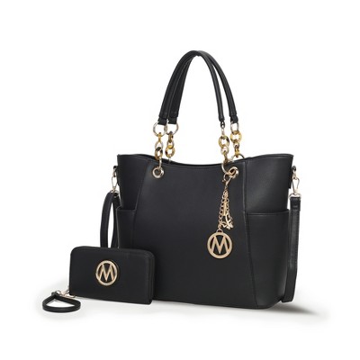 MKF Collection Bonita Vegan Leather Women’s Tote Bag with matching Wallet by Mia K- 2 pieces