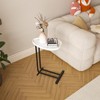 UPHA C-Shaped End Table with Metal Frame Slide for Bedroom - 2 of 4