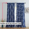 HLC.ME Ashley Floral Patterned Window Rod Pocket Curtains - Light Blocking Darkening Window Panels, Set of 2 - 3 of 4
