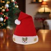 Unique Bargains Christmas Hat Knit Reindeer Fleece Hat Polyester Non-Woven Fabric Red 11.02"x14.57" 1 Pc - 2 of 4