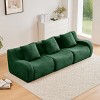 Modular Teddy 3 Seater Sectional Sofa with Curved Armrests, 115" Extra Deep Seat Couch for Living Room-3irtyhousy - 3 of 4