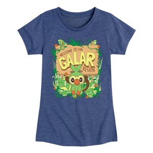 Girls' - Pokémon - Grookey Galar Fitted Short Sleeve Graphic T-Shirt - 1 of 4