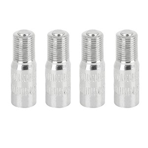 Unique Bargains Chrome Tyre Wheel Valve Stem Cap Extension Extender for Car Truck Silver Tone 4 Pcs - 1 of 4