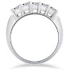 Pompeii3 1ct Princess Cut Natural Diamond Wedding Anniversary Ring - 2 of 4