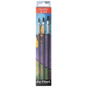 da Vinci Artist Signature Collection by Evan Woodruffe, Acrylic Brushes, Assorted, 3 Brush Set - 1 of 3