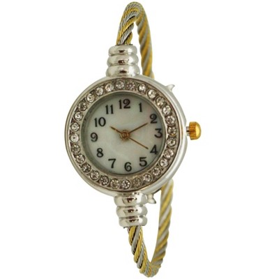 OLIVIA PRATT PETITE TWISTED STRAPS ONE-SIZE BANGLE WATCH
