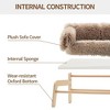 Mewoofun Pet Beds Cat Couch and Indoor Pet Sofa, Wooden Elevated with Removable Mattress Cover, Suitable for Kitty or Puppy, Brown, 22"*17.7"*10.6" - 4 of 4
