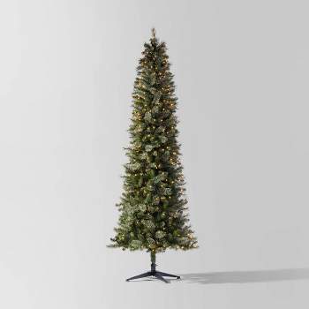 9' Pre-Lit Slim Virginia Pine Artificial Christmas Tree Clear Lights - Wondershop™