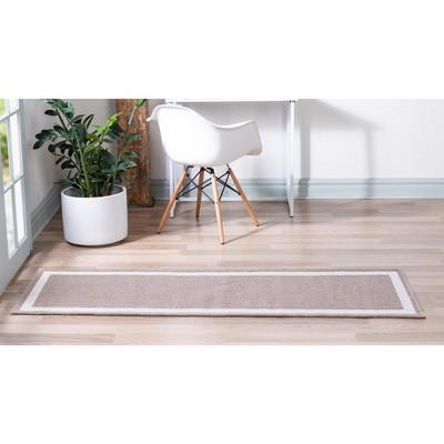 Decatur Taupe Trellis Runner Rug 2'2" x 6'0" with Easy Care Features