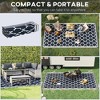 Resenkos Floor Mat Carpet,Indoor Door Mat,Reversible Outdoor Rug, 9'x 18' Waterproof Straw Floor Mat, Portable RV Camping Carpet, Blue & White - 4 of 4