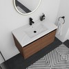 Floating Bathroom Vanity With Ceramics Countertop Sink, Wall Mounted 2 Doors Bathroom Storage Cabinet Set - 3 of 4