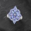 Ross-Simons 2.70 ct. t.w. Tanzanite Flower Burst Ring in Sterling Silver - 4 of 4