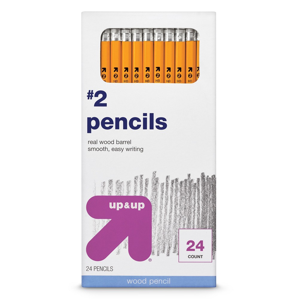 #2 Wood Pencils 24ct - Up&Up was $1.99 now $1.19 (40.0% off)