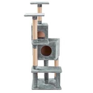 Two by Two Greenwich - Gray Scratching Post Cat Furniture - 63 in. Tall - 1 of 4