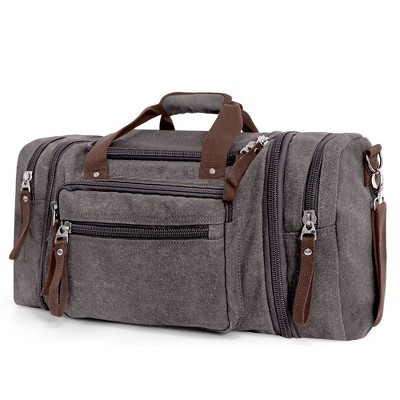 Waywardson 50l Canvas Duffle Bag For Travel, Light Grey : Target