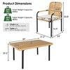 7 Pieces Patio Dining Set, Outdoor Wicker Furniture Set, Plastic-wood Table Top with Umbrella Hole, Rattan Dining set - 3 of 4