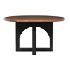 Treasure Trove Accents Gateway Round Dining Table 2 Cartons Natural/Black : Solid Wood, Pedestal Base, Seats 6 - 2 of 4
