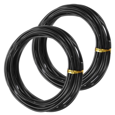 Unique Bargains Aluminum Flexible Anti-rust Bonsai Training Wire 2 Rolls
