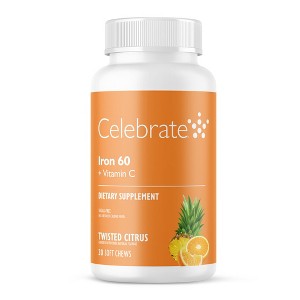 Iron 60 mg + Vitamin C Soft Chews, Twisted Citrus - 1 of 4
