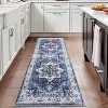 coucheta Vintage Oriental Area Rugs for Living Room, Boho Washable Stain Resistant Non Slip Low Pile Indoor Carpet, for Bedroom, Dining Room - 4 of 4