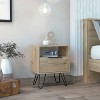 NicBex 1 Shelf Dresser for Bedroom with 1 Open Shelf,Chest of Shelves with Metal Handle Design,Freestanding Dresser,Storage Dressers for Bedroom - 2 of 4