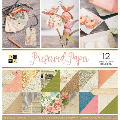 Stamperia 12x12 Garden Cardstock Double Sided Cardstock 12x12 Paper 12x12  Garden Cardstock Cardstock for Scrapbooking 23-096 