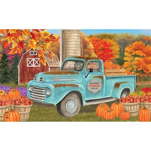 Briarwood Lane Doormat 30x18 Indoor Outdoor Fresh Picked Pumpkins Fall For Fall Doormat - 1 of 4
