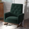 TiramisuBest Elegant Dark Grey Fabric Rocking Chair with Solid Wood Frame, Comfortable Accent Chair for Living Room & Nursery - 4 of 4