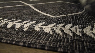 Handwoven Mid-Century Modern Beige/Brown Synthetic Area Rug