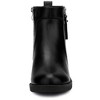 BLISSFUL STEP Women's Side Zip Round Toe Chunky Heel Ankle Booties - 3 of 4