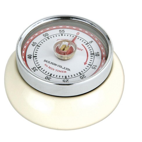 Zassenhaus Magnetic Retro 60 Minute Kitchen Timer, 2.75-inch, Cream ...