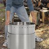 Smokeless Fire Pit,Portable Stainless Steel Outdoor Firepit with Removable Stand and Ash Pan for Camping Backyard Patio - 4 of 4