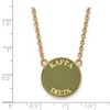 Black Bow Jewelry 14k Yellow Gold Plated Sterling Silver Kappa Delta Greek Life Necklace 18 Inch - 2 of 4