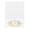 Linum Home Textiles 100% Turkish Cotton MONICA Gold Thread 3PC Embellished Towel Set - 2 of 4