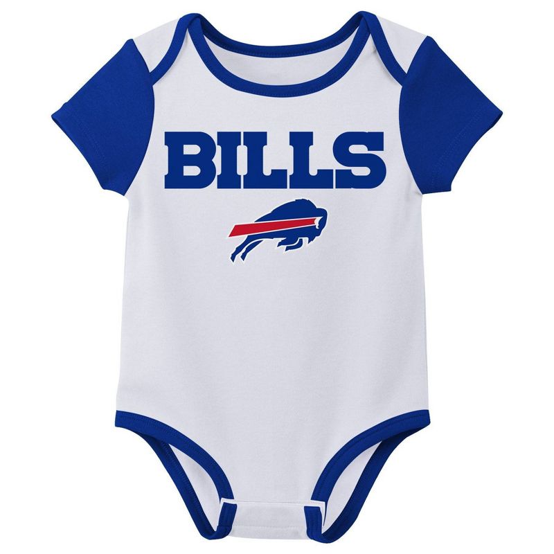 NFL Buffalo Bills Infant Boys&#39; 3pk Bodysuit, 3 of 5