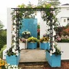 Lirago Black Metal Garden Arch - Adjustable 2-in-1 Galvanized Iron Trellis with Gate  16.92"Dx101.96"Hx42.51"W - 3 of 4