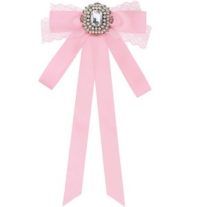 Elerevyo Women's Long Ribbon Brooches Elegant Neck Tie Pin 1 Pc - 1 of 4