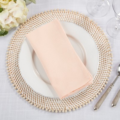 Rose Cotton Square Dinner Napkins Set of 12