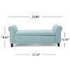 CAVINAS Storage Bench Storage Organizer Ottoman Padded Seat Cushion Wood Legs with Arms - 3 of 4