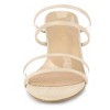 Allegra K Women's Clear Strap Block Heel Slide Sandals - 2 of 4