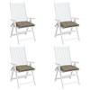 vidaXL Chair Cushions 4 pcs Taupe 15.7"x15.7"x2.8" Oxford Fabric - 4 of 4