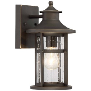 Minka Lavery Modern Outdoor Wall Light Fixture Oil Rubbed Bronze 11 3/4" Seeded Glass for Post Exterior Barn Deck Porch Yard Patio - 1 of 1