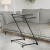 Hastings Home Portable Desk – Rolling Laptop Cart with Casters, Black - 3 of 4