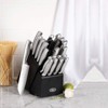 Oster Baldwyn 22 Piece Stainless Steel Cutlery Set with Stainless Steel Handles and Wooden Block - 4 of 4