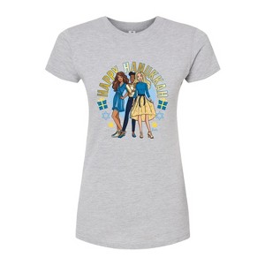 Women's Barbie Winter Holidays Fitted Graphic T-Shirt - Heather Grey - Large - 1 of 3