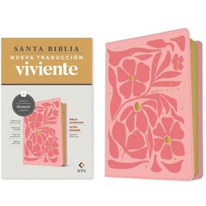 Biblia Ultrafina Ntv, Letra Grande Con Filament (Sentipiel, Flores Rosa, Letra Roja) - (Leather Bound) - 1 of 1