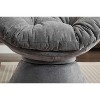 Papasan Chair w/Cushion and Frame,Oversized Comfy Chenille Upholstered Round Swivel Accent Chair for Living Room Bedroom - 2 of 4