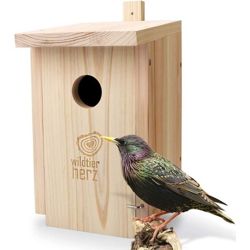 Wildtier Herz Nesting Box For Starlings & Coloured Woodpeckers, Brown ...