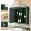 Gulches 35''x27.5'' Wall Mounted Medicine Cabinet with Mirror - 6 Open Shelves, Adjustable Shelves, MDF Concealed Storage (No Vanity) - 2 of 4